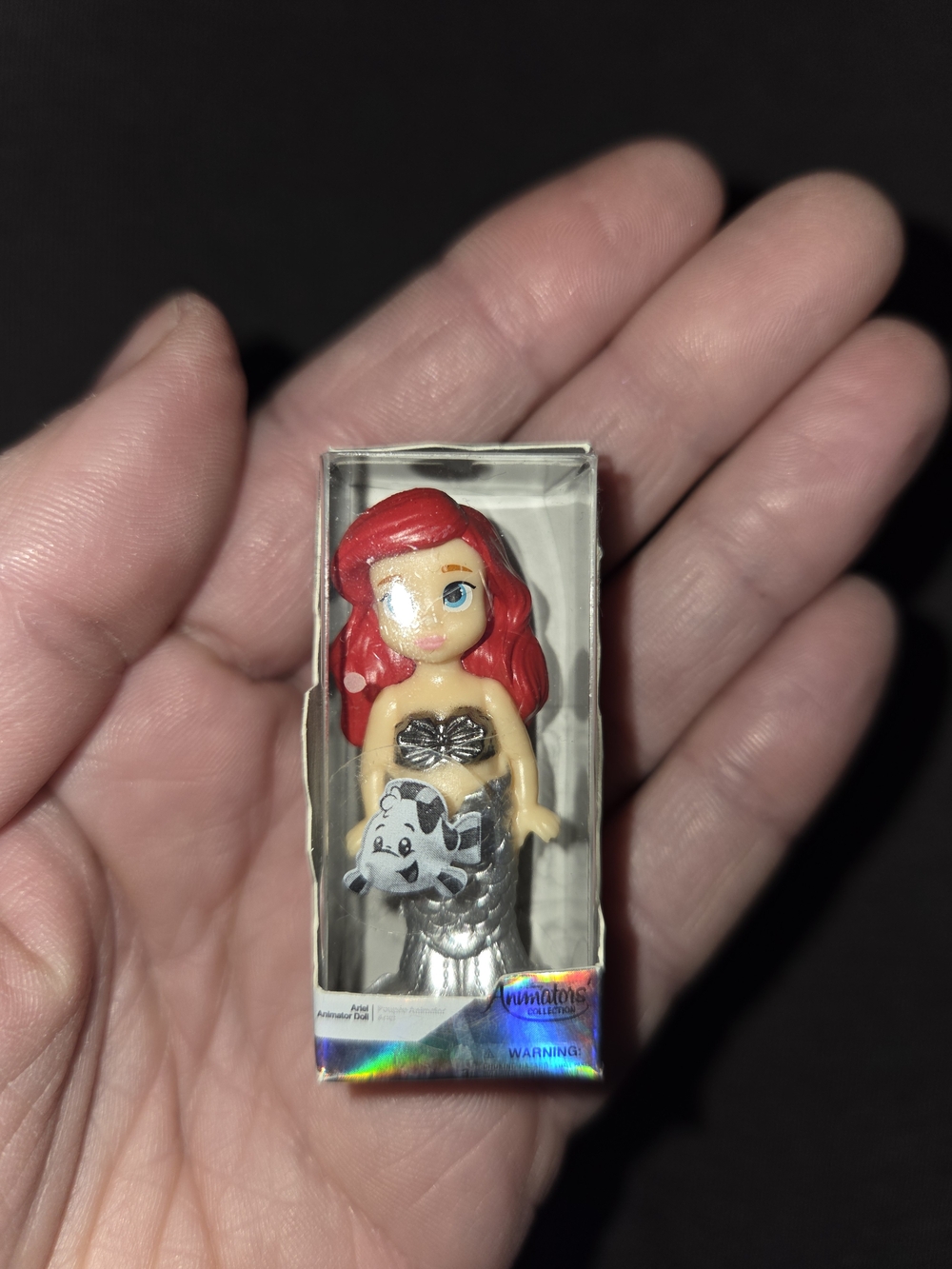 Mini, Rare #33 Disney Ariel Mini Doll with Red Hair and Silver Tail